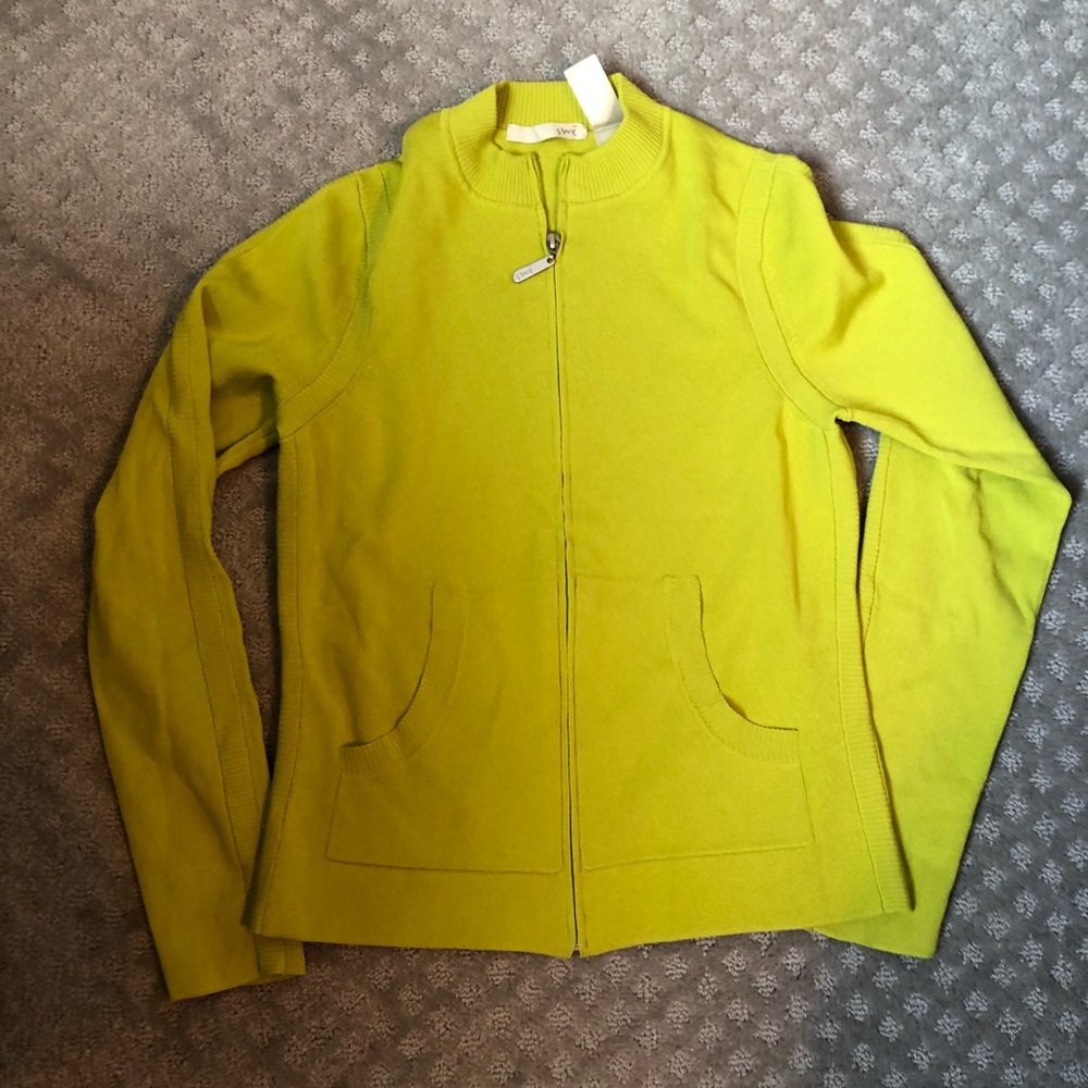 Bright Green Zip Sweater